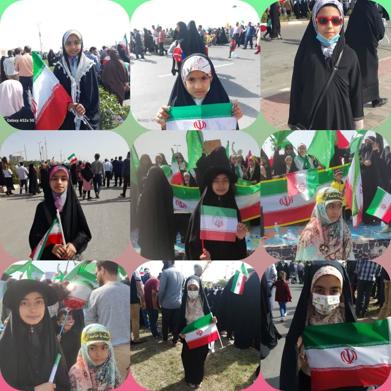 حضور دانش آموزان در راهپیمایی ۲۲ بهمن ۱۴۰۱